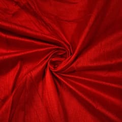 Dark Red Color 100 Gm Raw Silk Fabric