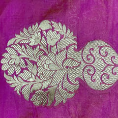 Pink Color Silk Zari Fabric
