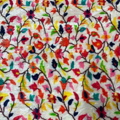 Multi Color Pure Velvet Printed Fabric