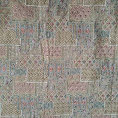 Font Color Georgette Embroidered Fabric