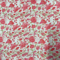 Multi Color Pure Chanderi Silk Printed Fabric