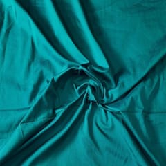 Peacock Blue Color Cotton Silk Fabric (N395)