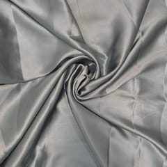 Grey Color Poly Satin Fabric
