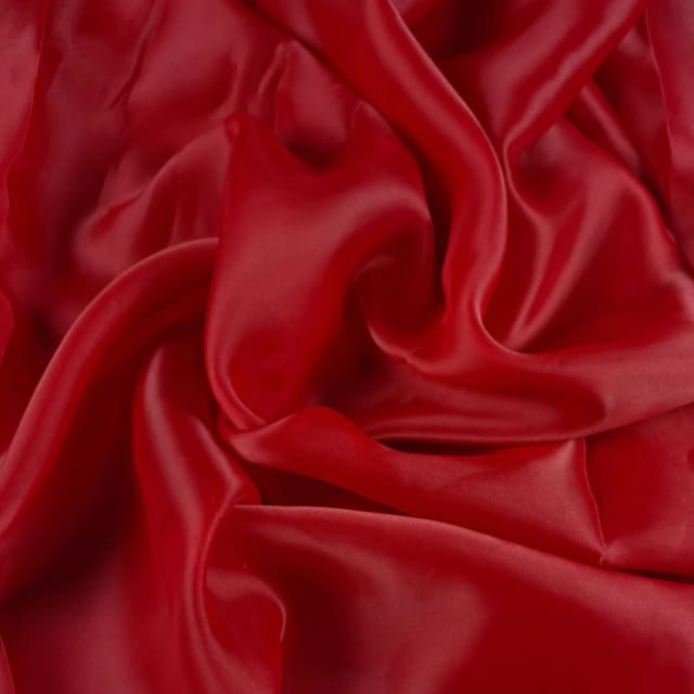 Red Color Organza Fabric