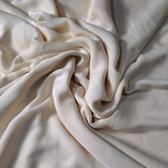 Cream Color Poly Satin Fabric (N136L)