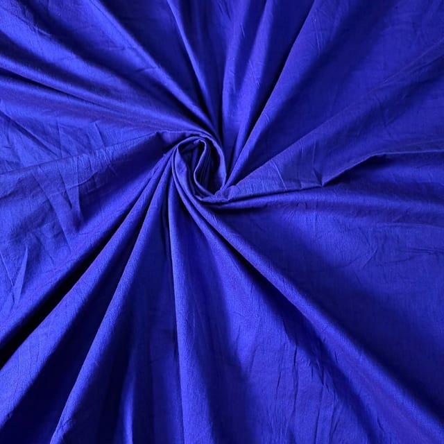 Royal Blue Color Cotton Silk Fabric