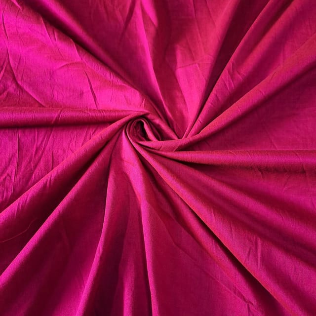 Rani Pink Color Cotton Silk Fabric