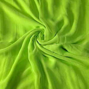 Lime Color Flat Chiffon Fabric