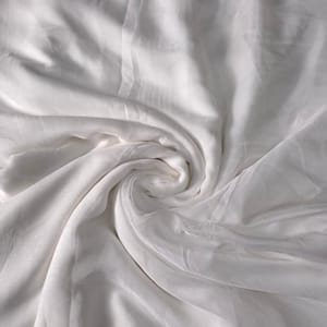 White Color Flat Chiffon Fabric