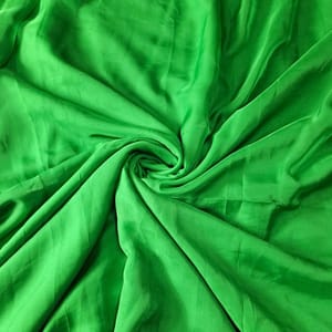 Green Color Flat Chiffon Fabric (N11)