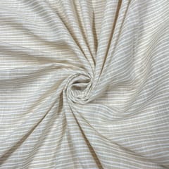 Beige Color Yarn Dyed Cotton Fabric