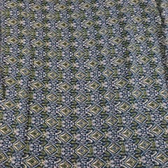 Bottle Green Color Boashan Georgette Printed Fabric