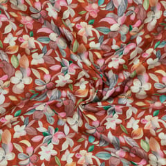 Multi Color Corduroy Printed Fabric (1.70Meter Piece)