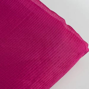Dark Magenta Color Kota Doria Checks fabric (85Cm Piece)