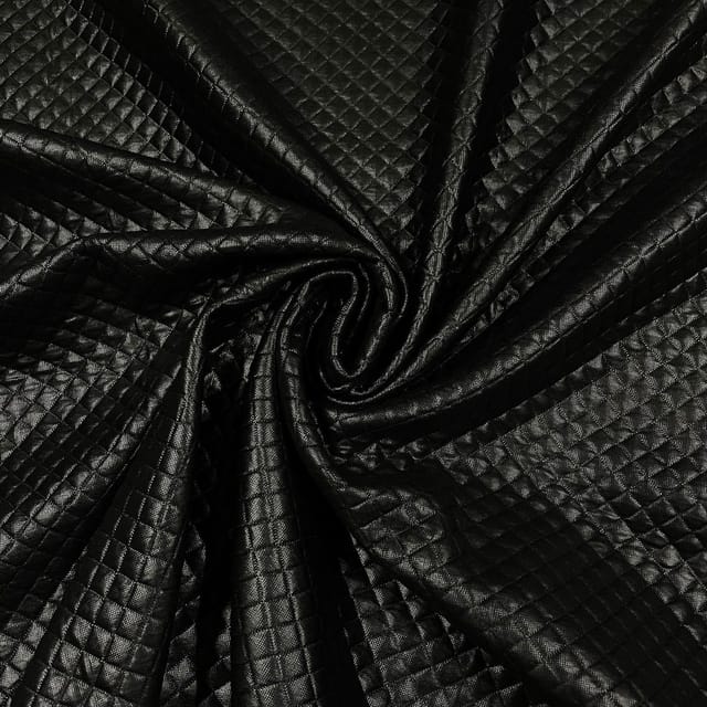Black Color Woolen Raxene Plain Fabric