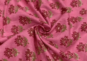 Printed Cotton Cambric Pink Floral