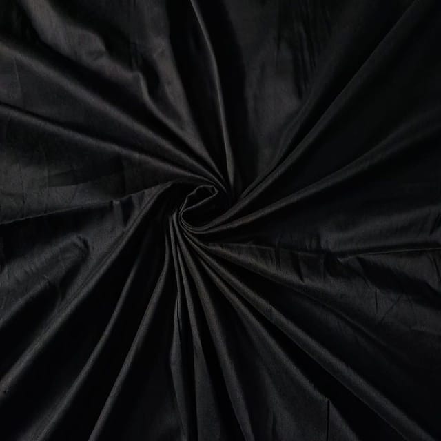 Black Color Cotton Silk Fabric