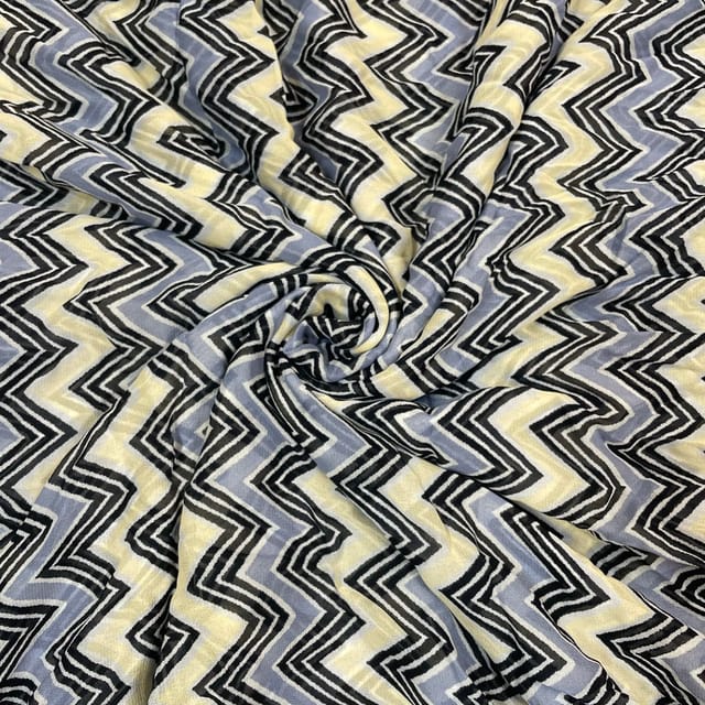 Multi Color Georgette Printed Fabric