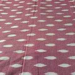 Light Pink Color Cotton Ikat Fabric