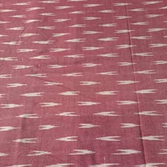 Light Pink Color Cotton Ikat Fabric