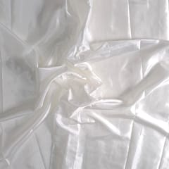 White Color Poly Silk Fabric