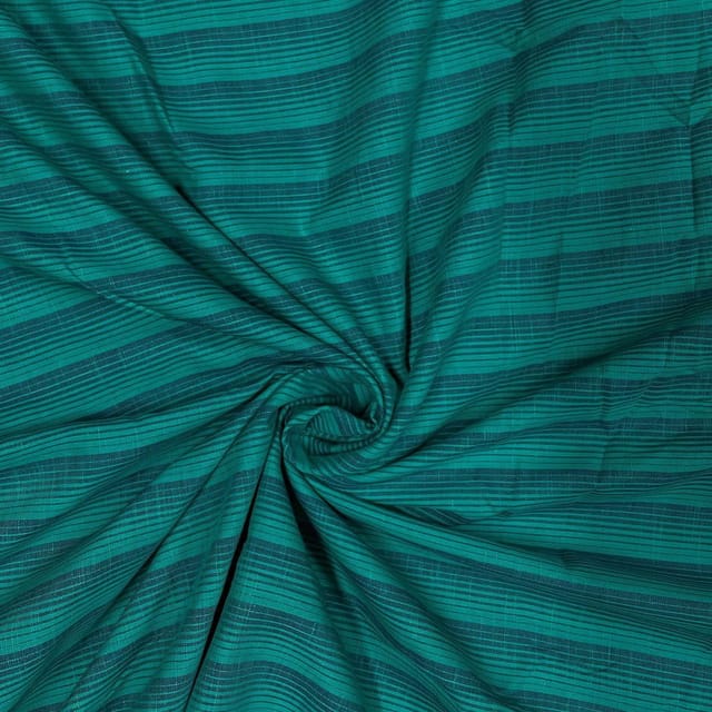 Rama Green Color Yarn Dyed Cotton Fabric