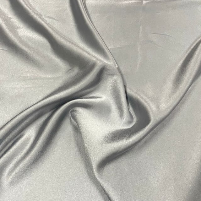 Grey Color Milano Satin Fabric