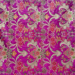 Majenta Color Brocade Fabric