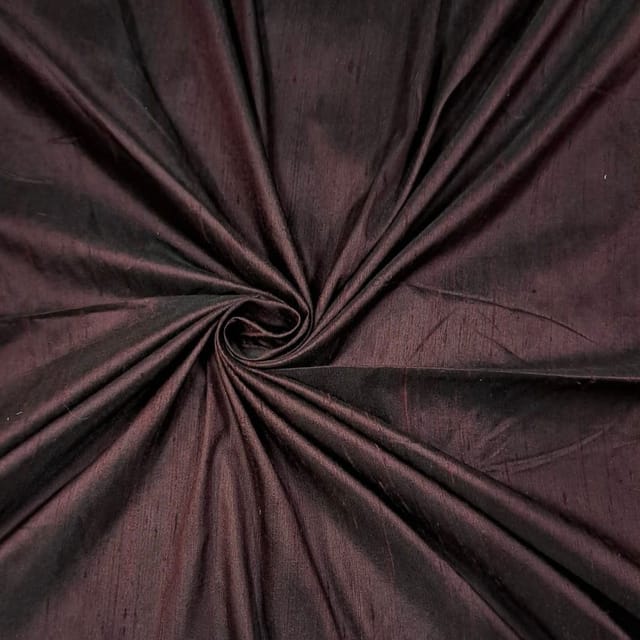 Dark Wine Color 70 Gm Raw Silk Fabric