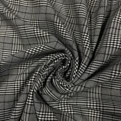 Dark Grey Color Woolen Printed Fabric