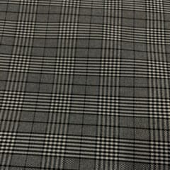 Dark Grey Color Woolen Printed Fabric