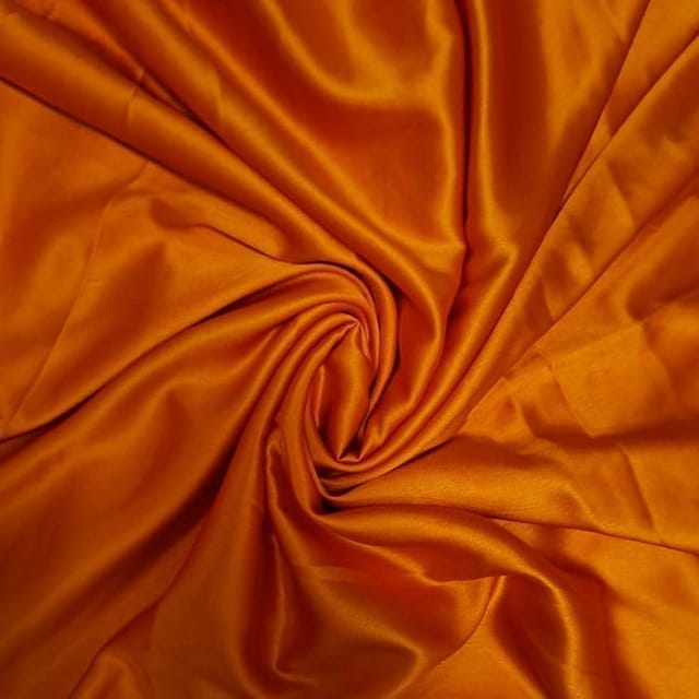 Orange Color Poly Satin Fabric (N84)