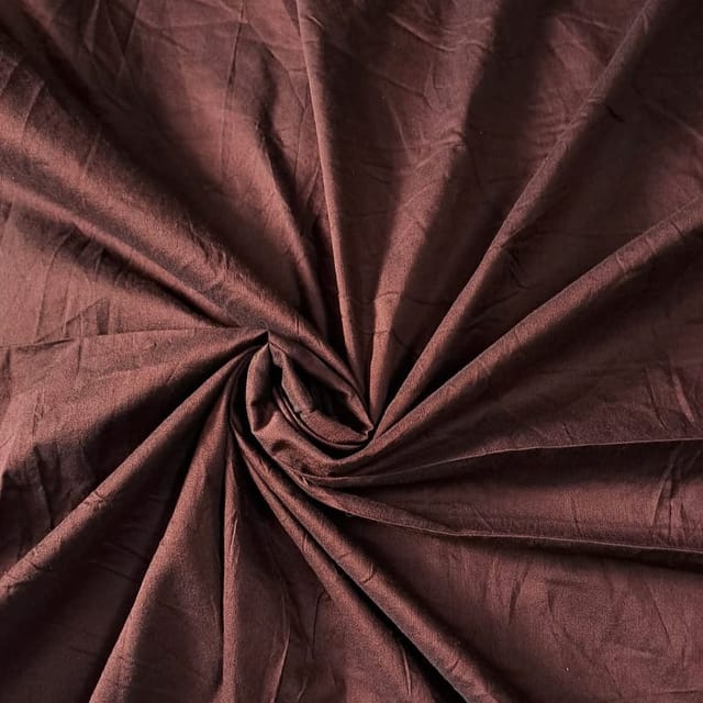 Brown Color Cotton Silk Fabric (N230)