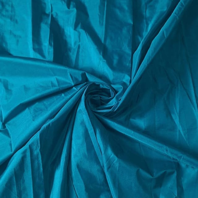 Light Teal Blue Color Poly Silk Fabric