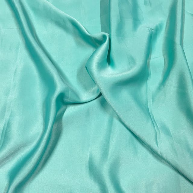 Sea Green Color Milano Satin Fabric
