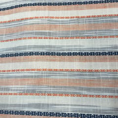 Peach Color Yarn Dyed Cotton Fabric
