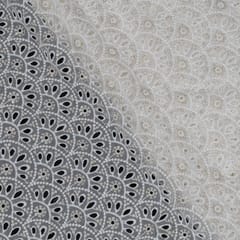 Dyeable Viscose Organza Embroidered Fabric