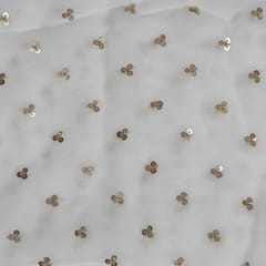 Dyeable Georgette Embroidered Fabric