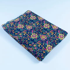 Blue Color Cotton Cambric Printed Fabric (1.40Meter Piece)