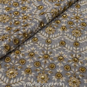 Georgette Embroidered Fabric (1.50Meter Piece)
