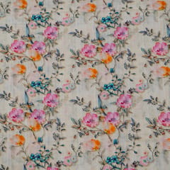 Multi Color Viscose Cotton Dobby Printed Fabric