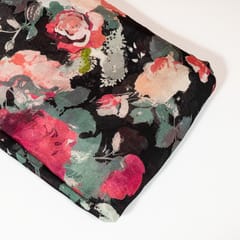 Multi Color Chinon Chiffon Printed Fabric (80Cm Piece)