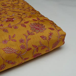 Dola Silk Embroidered Fabric