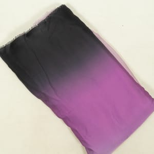 Multi Color Georgette Satin Ombre Printed Fabric (1.50Meter Piece)