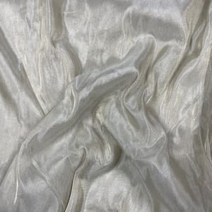 Silver Color Pure Tissue Uppada Fabric