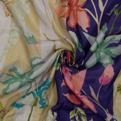 Multi Color Japan Silk Digital Printed Fabric