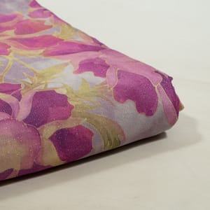 Multi Color Muslin Shimmer Digital Printed Fabric