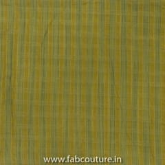 Green Chanderi Silk Stripes fabric
