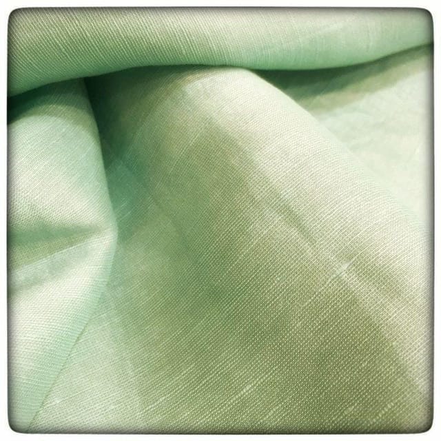 Mint Green Linen Satin fabric