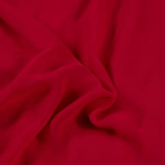 Red Poly Georgette fabric
